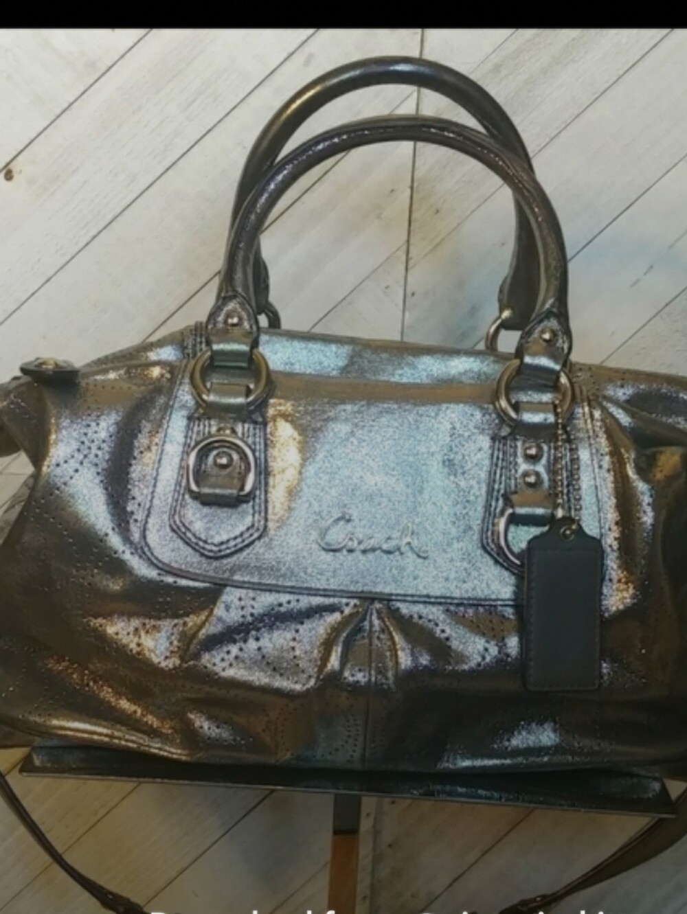Coach Metallic Bronze Shoulder Bag Vintage